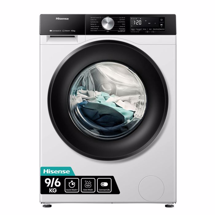 Hisense WD3S9043BW3 (Pluntirio-Stegotirio Rouxon 9kg/6kg) Atmou 1400 Strofes